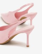 ideal Sandale Roz Lăcuite pe Toc Stiletto Fără Călcâi Fenesia