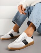 ideal Sneakers Alb-Negru Retro în Stil Teniși Clasici Tanonea