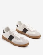 ideal Sneakers Alb-Negru Retro în Stil Teniși Clasici Tanonea