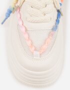 ideal Sneakers Bej pe Talpă Groasă Decorate cu Mărgele Amomera
