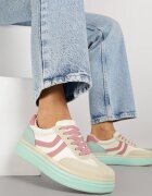 ideal Sneakers galben deschis în stilul tenișilor clasici pe talpă groasă Grelritia