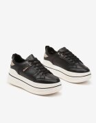 ideal Sneakers negre cu talpă groasă decorate cu sclipici Kariven