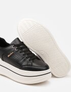 ideal Sneakers negre cu talpă groasă decorate cu sclipici Kariven