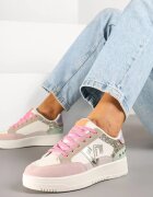 ideal Sneakers roz-bej cu Sclipici și Ornamente Metalice Pillara