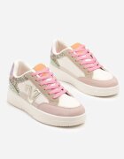 ideal Sneakers roz-bej cu Sclipici și Ornamente Metalice Pillara