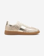 ideal Sneakerși Aurii cu Model de Șarpe Retro în Stilul Tenisilor Clasici Tanonea