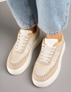 ideal Sneakerși Bej închis cu talpă groasă și parte superioară împletită Nilavanea