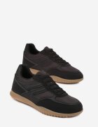 ideal Sneakerși Negri Stil Tenis Decorați cu Model Geometric Fesilia