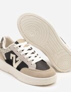 ideal Sneakerși Negru-Bej cu Sclipici și Decorațiuni Metalice Pillar
