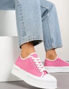 ideal Tenisi Fucsia cu platformă cu petic lateral Alimiora