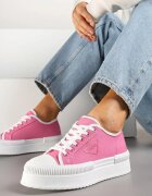 ideal Tenisi Fucsia cu platformă cu petic lateral Alimiora