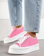ideal Tenisi Fucsia cu platformă cu petic lateral Alimiora