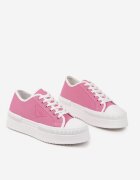 ideal Tenisi Fucsia cu platformă cu petic lateral Alimiora