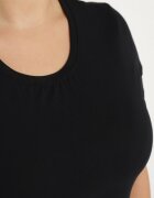 ideal Tricou Negru din Bumbac în Stil Clasic Venamia