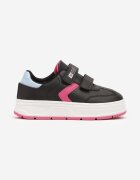  Încălțăminte Sport Negru-Fuchsia cu închidere velcro și cusături decorative Tassea