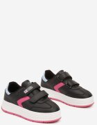 Încălțăminte Sport Negru-Fuchsia cu închidere velcro și cusături decorative Tassea