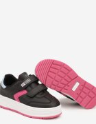  Încălțăminte Sport Negru-Fuchsia cu închidere velcro și cusături decorative Tassea