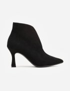 inia Botine Iazara pe toc stiletto tip clepsidră cu carâmb decupat Negre