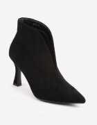 inia Botine Iazara pe toc stiletto tip clepsidră cu carâmb decupat Negre