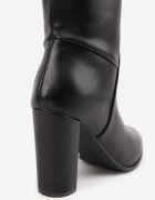inia Cizme clasice pe toc gros în stil minimalist Jeuria Negre