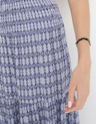j.stars Fustă Bleumarin Maxi cu elastic în talie din viscoză melanj