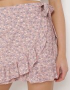 j.stars Fustă-Pantaloni scurți Roz cu față petrecută cu volan și motiv floral Aldesmer