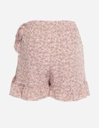 j.stars Fustă-Pantaloni scurți Roz cu față petrecută cu volan și motiv floral Aldesmer