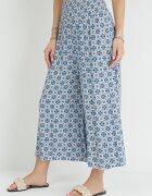 j.stars Pantaloni albastru deschis din viscoză cu benzi elastice subțiri în talie și talie înaltă Isalena