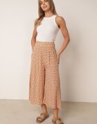 j.stars Pantaloni de viscoză cu picioare largi și elastic în talie Galben-Portocalii Athulia