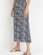 j.stars Pantaloni Gri-Negri Lărgi cu imprimeu leopard croială 7/8 Lucinda