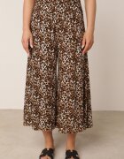 j.stars Pantaloni Largi Maro cu Imprimeu Leopard Lungime 7/8 Lucinda