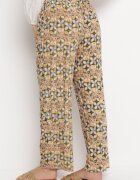j.stars Pantaloni Largi Verde Deschis cu elastic în talie și buzunare din viscoză Keiord