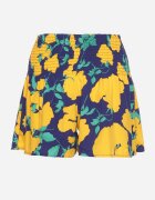 j.stars Pantaloni scurți bleumarin și galben cu flori cu elastic lat în talie Koraline