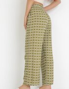 j.stars Pantaloni Verzi din Viscoză cu Model Geometric și Elastic în Talie Metelia