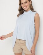 j studio Bluză albastră deschisă asimetrică cu laterale mai lungi Fadeleira