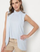 j studio Bluză albastră deschisă asimetrică cu laterale mai lungi Fadeleira
