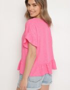 j studio Bluză Fucsia Oversize cu Volane Livelle