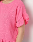 j studio Bluză Fucsia Oversize cu Volane Livelle