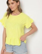 j studio Bluză Galbenă cu croială Oversize cu Volane Livelle