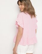 j studio Bluză Roz Oversized cu volane Livelle