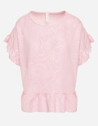 j studio Bluză Roz Oversized cu volane Livelle