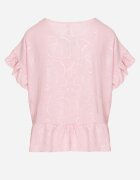 j studio Bluză Roz Oversized cu volane Livelle