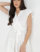 j studio Rochie Albă cu Cureaua Laodima