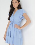 j studio Rochie Albastră deschisă cu curea Laodima