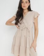 j studio Rochie Bej deschisă cu curea Laodima