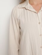 j studio Rochie bej deschisă tip cămașă din vâscoză cu volan Penzedi