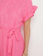 j studio Rochie Fucsia Decorată cu volane și curea Izulira