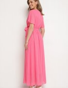 j studio Rochie Fucsia Sclipitoare De Cocktail Cu Centură Ziliane