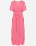 j studio Rochie Fucsia Sclipitoare De Cocktail Cu Centură Ziliane