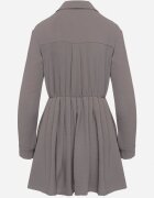 j studio Rochie Gri Asimetrică cu Croială Tip Cămașă cu Elastic în Talie Elodina